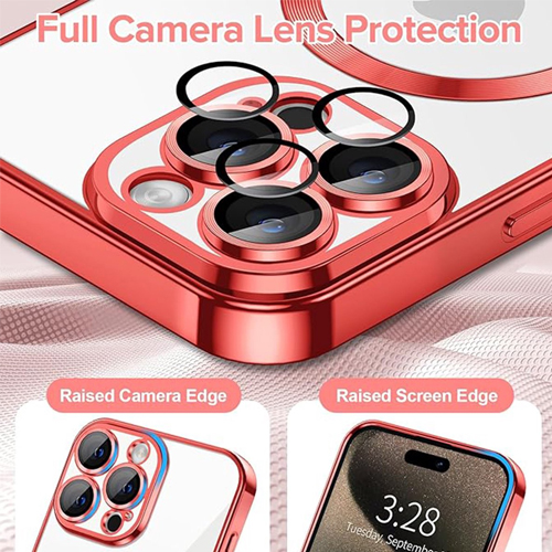 iPhone 15 Pro Max - MagSafe - Licht Blauw - Draadloos oplaadbare Back Cover