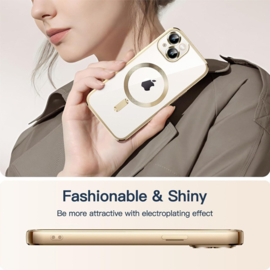 Magnetic Magsafe Case - iPhone 16 Plus - Goud - Draadloos Oplaadbare Case