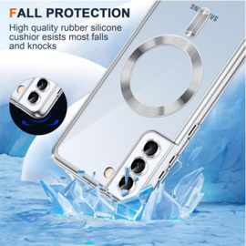 Samsung S21 Plus Magsafe Hoesje - Transparant/Zilver