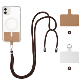 Universele Phone Koord Extra Sterk 6mm - Bruin