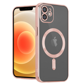 Magnetic Magsafe Case - iPhone 11 - Roze - Draadloos Oplaadbare Case