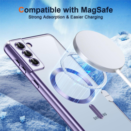Samsung S21 Plus Magsafe Hoesje - Transparant/Paars