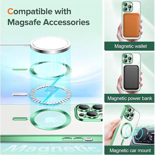 iPhone 15 Pro Max - MagSafe - Groen - Draadloos oplaadbare Back Cover