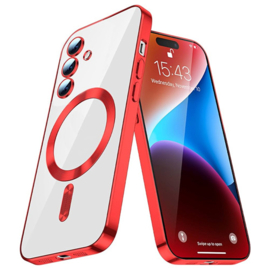 Magnetic Magsafe Lens Protection Case - Samsung A55 - Rood