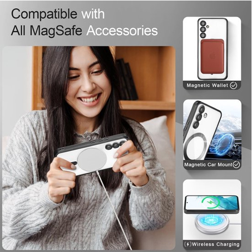 Magnetic Magsafe Lens Protection Case - Samsung A16 - Zwart