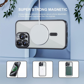 Magnetic Magsafe Case - iPhone 16 Pro Max - Zwart - Draadloos Oplaadbare Case
