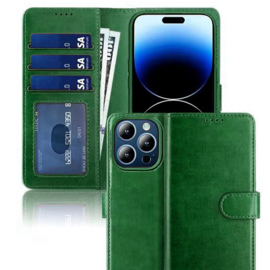 Lavann Leather Book Case 2 in 1 - iPhone 15 - Groen