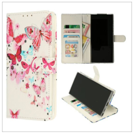 Samsung S10 - Bookcase Print - Vlinder Wit