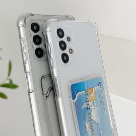 Samsung A53 5G - Back Cover - Anti Shock - Transparant met Pashouder