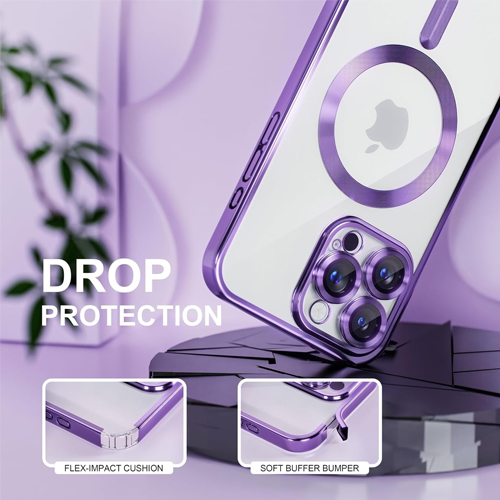 iPhone 15 Pro Max - MagSafe - Paars - Draadloos oplaadbare Back Cover