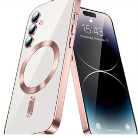 Magnetic Magsafe Lens Protection Case - Samsung A55 - Roze