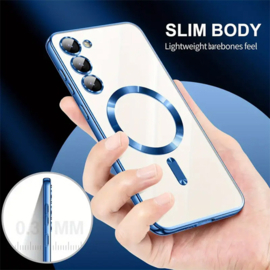 Magnetic Magsafe Lens Protection Case - Samsung A35 - Blauw
