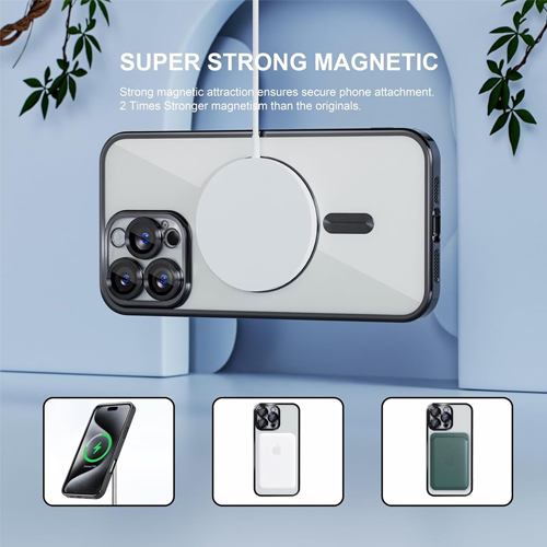 iPhone 15 Pro Max - MagSafe - Zwart - Draadloos oplaadbare Back Cover
