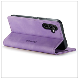 CaseMania Slim Bookcase iPhone 14 Pro Lila