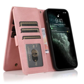 Trendy Wallet Case Met Rits - Samsung S22 - Roze