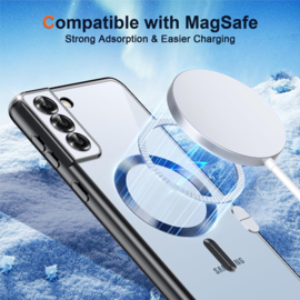 Samsung S21 Plus Magsafe Hoesje - Transparant/Zwart
