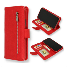 Samsung J4 Plus - HQ Bookcase Met Rits - Rood
