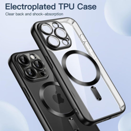 Magnetic Magsafe Case - iPhone 16 Pro Max - Zwart - Draadloos Oplaadbare Case