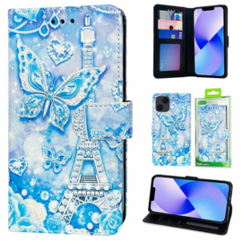 Samsung A53 (5G) - Bookcase Print - Vlinder Blauw