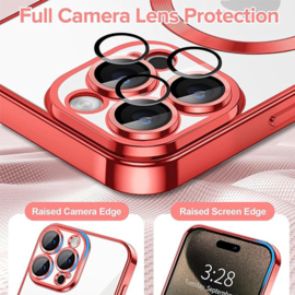 Magnetic Magsafe Case - iPhone 13 - Rood - Draadloos Oplaadbare Case