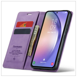 CaseMania Slim Bookcase iPhone 14 Pro Lila