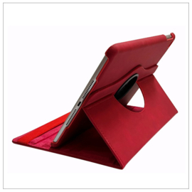 Casemania Luxe Suede Draaibaar Case - Samsung Tab A9+ - Rood