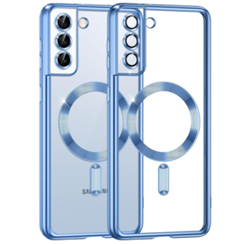 Samsung S21 Plus Magsafe Hoesje - Transparant/Blauw