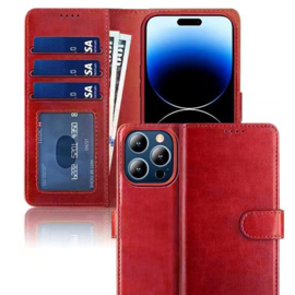 Lavann Leather Book Case 2 in 1 - iPhone 15 - Rood