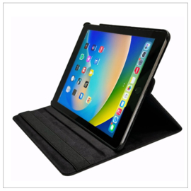 Casemania Luxe Suede Draaibaar Case - iPad 10.9 inch 10de generatie - Zwart