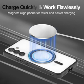 Magnetic Magsafe Lens Protection Case - Samsung A35 - Zwart