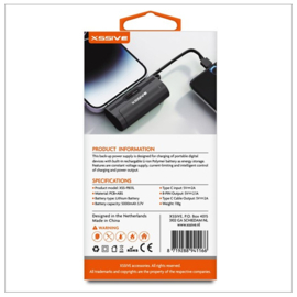 Xssive Premium Mini Powerbank for iPhone incl. Cable 5000mAh XSS-PB31L