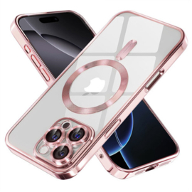 Magnetic Magsafe Case - iPhone 15 Pro - Roze - Draadloos Oplaadbare Case