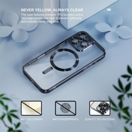 Magnetic Magsafe Case - iPhone 16 Pro Max - Zwart - Draadloos Oplaadbare Case