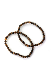 Armbandje 4mm - Tijgeroog.