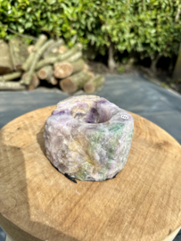 Ruwe regenboog waxinelichtjes houder. Nr 111