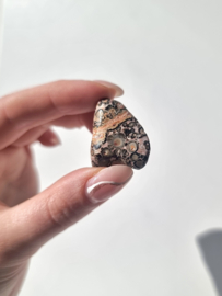 Leopard skin Jaspis trommelsteen.