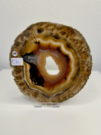 Agaat schijf Nr 188 (druzy).