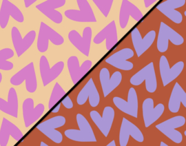 Vloeipapier | Big hearts - pink/lilac (duo pack)