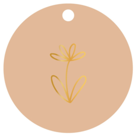 Label | Flower (met goudfolie)