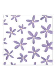 Mini-kaart | paarse bloemetjes