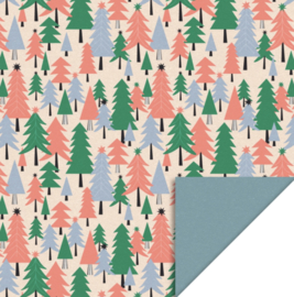Cadeaupapier | Tree Graphic - Blue