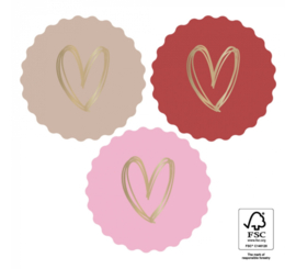 Stickers Multi | Heart gold - pink