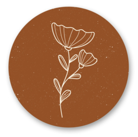 Sticker | bloem roest