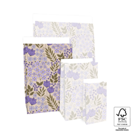 Blokbodemzak | Flower field - lilac