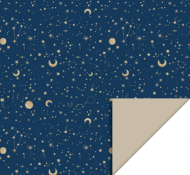 Galaxy | Midnight blue - Gold foil