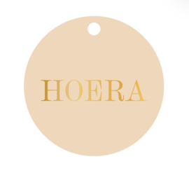 Label | Hoera (met goudfolie)
