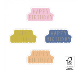 Stickers Multi | Happy birthday Gold - Bright