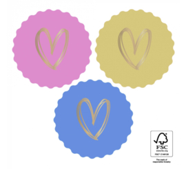 Sticker | Multi Heart gold - Happy