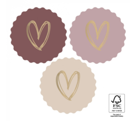 Stickers Multi | Heart gold - pink