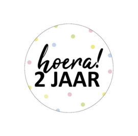 Sticker | Hoera 2 jaar